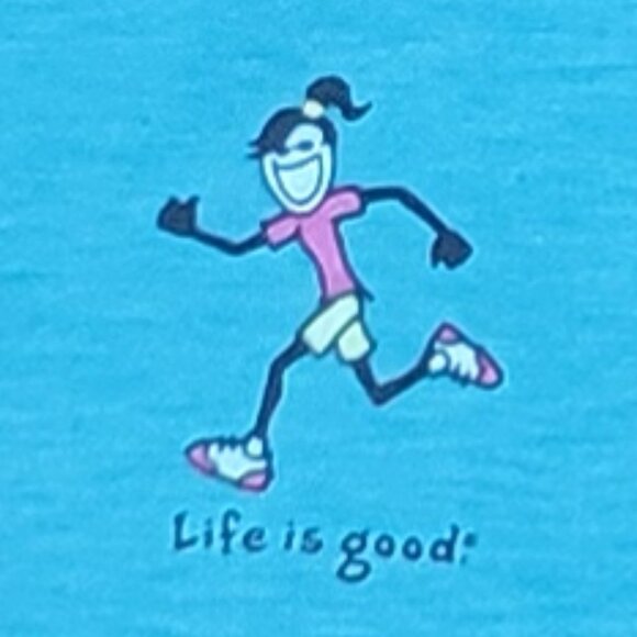 Life Is Good Women's Teal Good Move Long Sleeve Athletic Tee - L - Picture 2 of 8